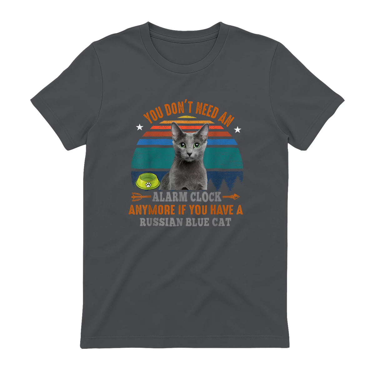 Chat – You Don't Need an Alarm Clock, Anymore, bleu russe in Charcoal - back view