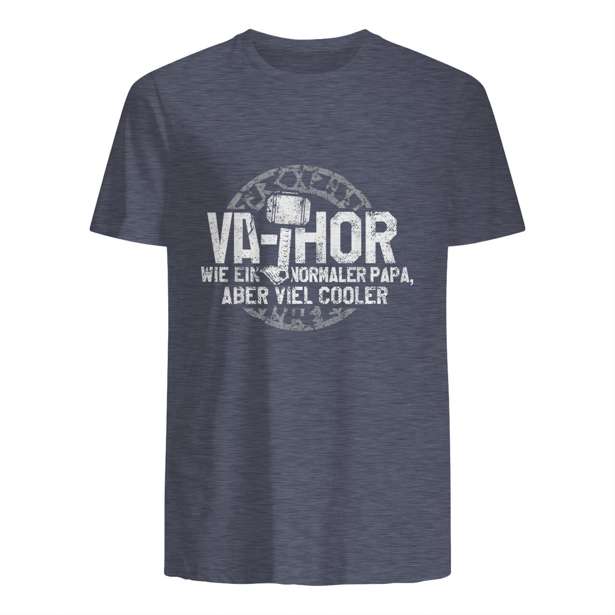 Vathor Vater Thor Cool Hammer Papa Fathor in Heather Navy - back view