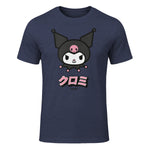 Kuromi Sanrio Character Classic Japan Design in Heather Navy - front view