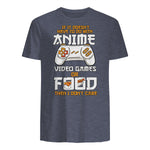 Cute Manga & Anime Merch for Anime Girls & Boys Unisex Anime Video Games Food Sushi Gaming Merch Otaku Gift Anime in Heather Navy - back view