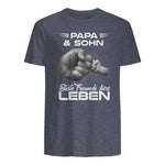Papa & Sohn Beste Freunde Fürs Leben Vatertag Partnerlook in Heather Navy - back view