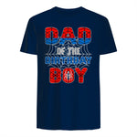 Birthday Boy Dad Spider Web T-Shirt in Navy - back view
