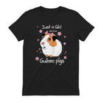 Just a Girl Who Loves Guinea Pigs - Cute Pets Lover Gift in Black - back view