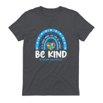 In April We Wear Blue Autism Ribbon T-Shirt in Charcoal - back view