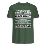 Zockerdad PC Spiele Gaming Zocken Konsole T-Shirt in Military Green - back view
