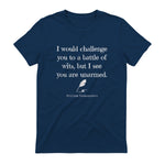 William Shakespeare Quote English Literature & Classic Plays in Navy - back view