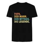 Geschenke für Väter Papa Der Mann Der Mythos Die Legende Classic Fit Novelty Short-sleeve Schwarz S Vate in Black - back view