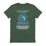 Five Signs I'm Probably a Dragon T-Shirt in Military Green - back view