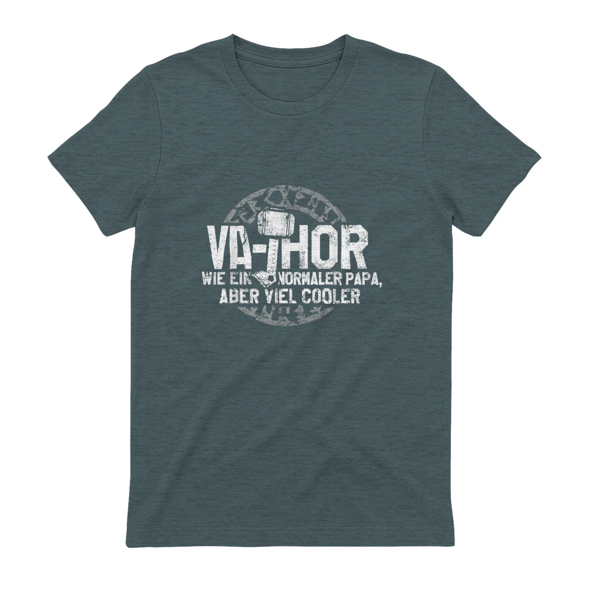 Vathor Vater Thor Cool Hammer Papa Fathor in Dark Heather - back view