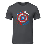 Autism is My Superpower Autism Awareness Autistic for Boys in Charcoal - front view