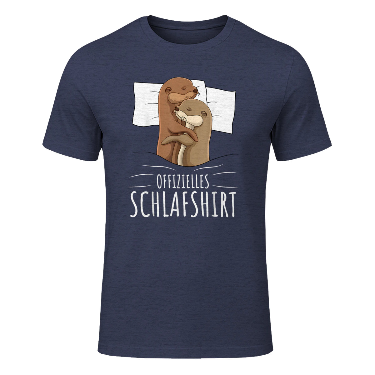 Offizielles Schlafshirt Otter Schlafanzug Seeotter in Heather Navy - front view