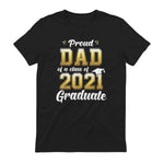 Proud Dad of a Graduate Senior Gift T-Shirt in Black - back view