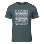 Bonus Papa du hast mir zwar nicht das leben geschenkt Spruch in Dark Heather - front view