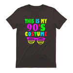 This Is My Nineties Costume Party T-Shirt in Dark Chocolate - back view