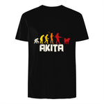 Akita Inu Evolution Chien Japon in Black - back view