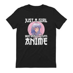 Manga & Anime Outfits for Women & Girls Anime Girl Merch Otaku Gift Just A Girl Who Loves Anime in Black - back view
