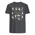 Funny It’s Ok to Be Different Autism Goose Teacher in Charcoal - back view