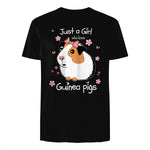 Just a Girl Who Loves Guinea Pigs - Cute Pets Lover Gift in Black - back view