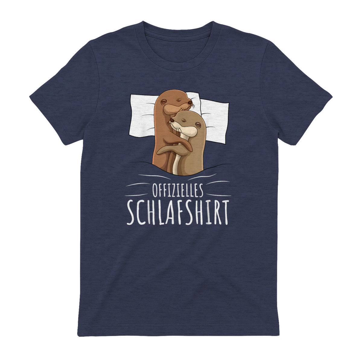 Offizielles Schlafshirt Otter Schlafanzug Seeotter in Heather Navy - back view