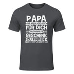 Papa und Vater Motiv, Lustiger Spruch, Herren Vatertag Halbarm in Charcoal - front view