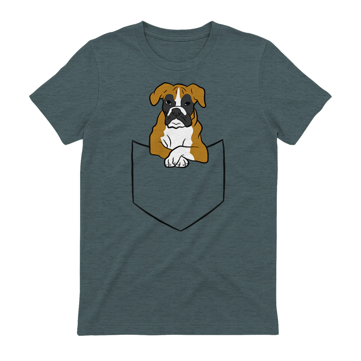 Chien Boxer dans la poche Chien Boxer in Dark Heather - back view