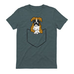 Chien Boxer dans la poche Chien Boxer in Dark Heather - back view