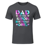 K-Pop Girl Dad T-Shirt in Charcoal - front view