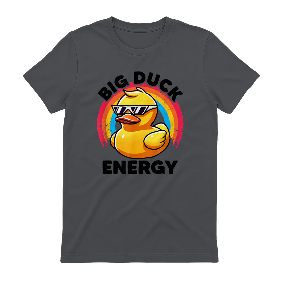 Big Duck Energy Duckie I Love Ducks Lovers Canard en caoutchouc in Charcoal - back view