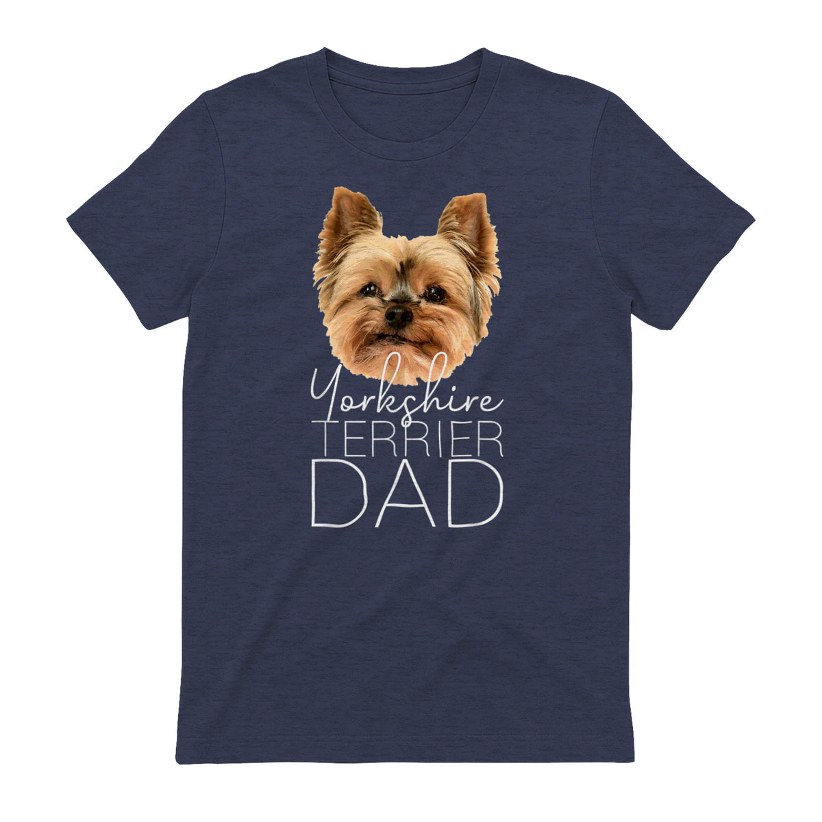 Dog Dad Yorkshire Terrier – Chien Papa in Heather Navy - back view