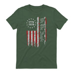 Independence Day Freedom T-Shirt in Military Green - back view