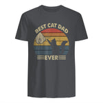 Best Cat Dad Ever T-Shirt in Charcoal - back view