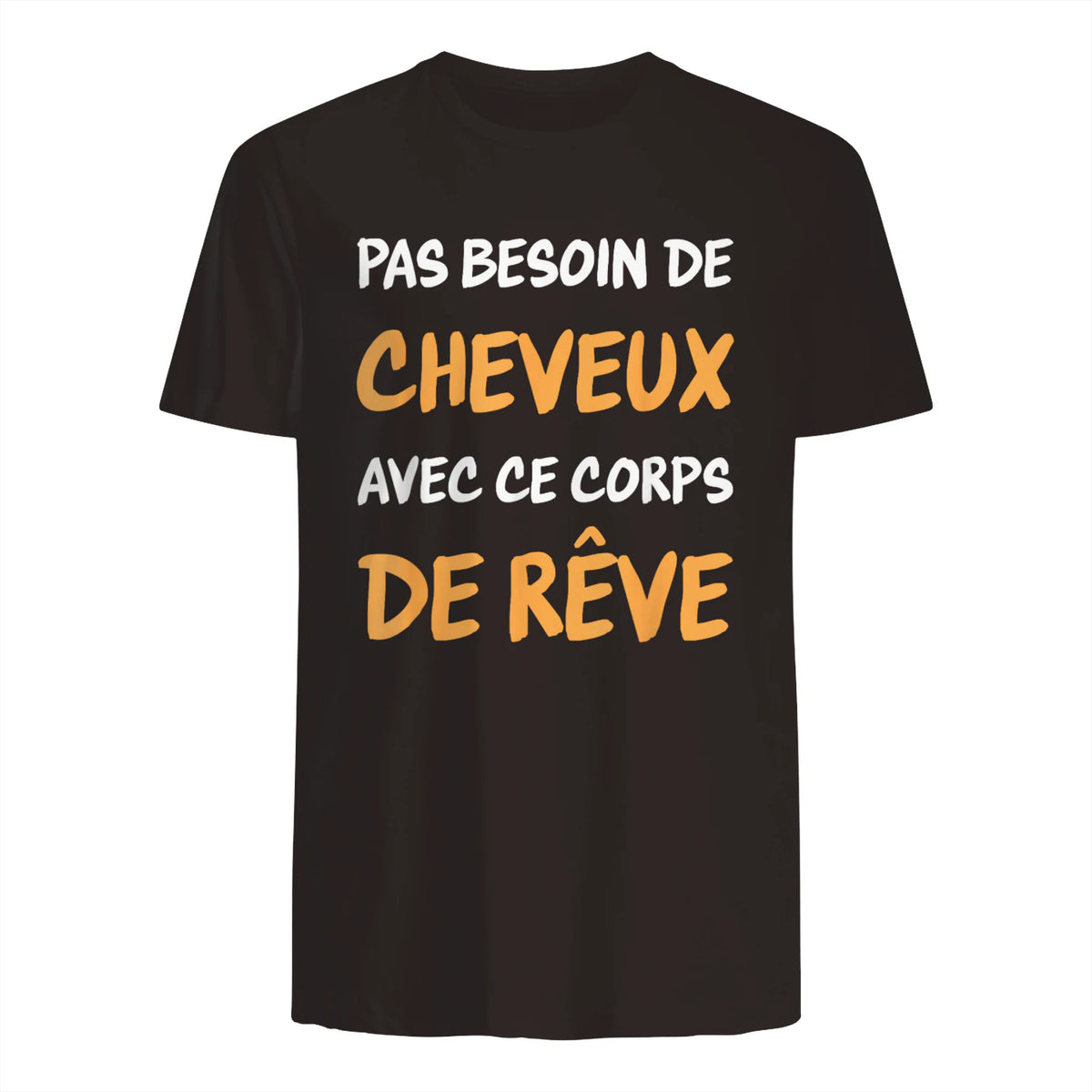 Calvitie Humour Papa Chauve in Dark Chocolate - back view