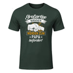Vatertag Vaterschaft Geschenke Großartige Männer Werden Zum Papa Befördert Werdender Vater , Schwarz, S, V-Aussch in Forest Green - front view