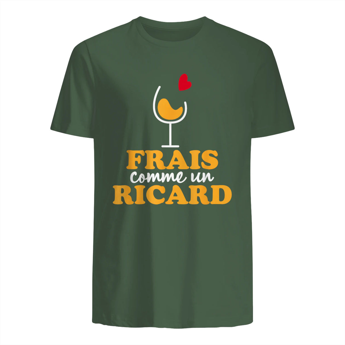 Frais comme Un Ricard - Ricard Pastis Apéro in Military Green - back view