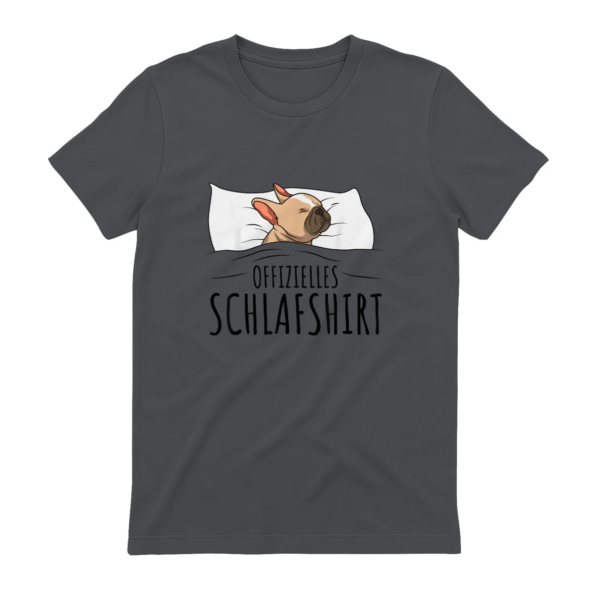 Süße Französische Bulldoggen Geschenke Offizielles Schlafshirt Schlafanzug Französische Bulldogge , Weiß, S, Kurz in Charcoal - back view