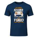 Cute Manga & Anime Merch for Anime Girls & Boys Unisex Anime Video Games Food Sushi Gaming Merch Otaku Gift Anime in Navy - front view