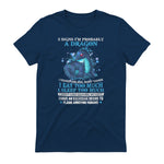 Five Signs I'm Probably a Dragon T-Shirt in Navy - back view