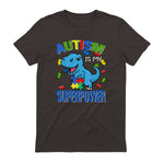 Kids Autism Awareness is My Superpower Boys in Dark Chocolate - back view