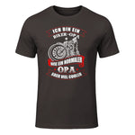 Biker-Opa wie normaler Opa Aber viel Cooler - Motorrad Shirt in Dark Chocolate - front view