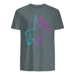 Fluff Around and Find Out Funny Fluffy Spitting Lama in Dark Heather - back view
