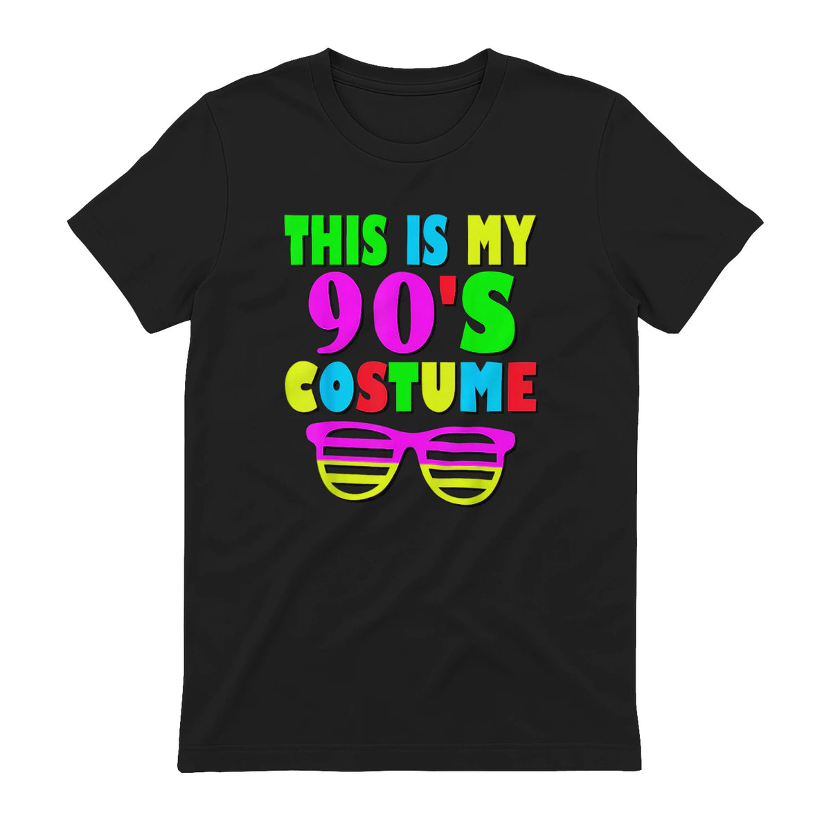 This Is My Nineties Costume Party T-Shirt in Black - back view