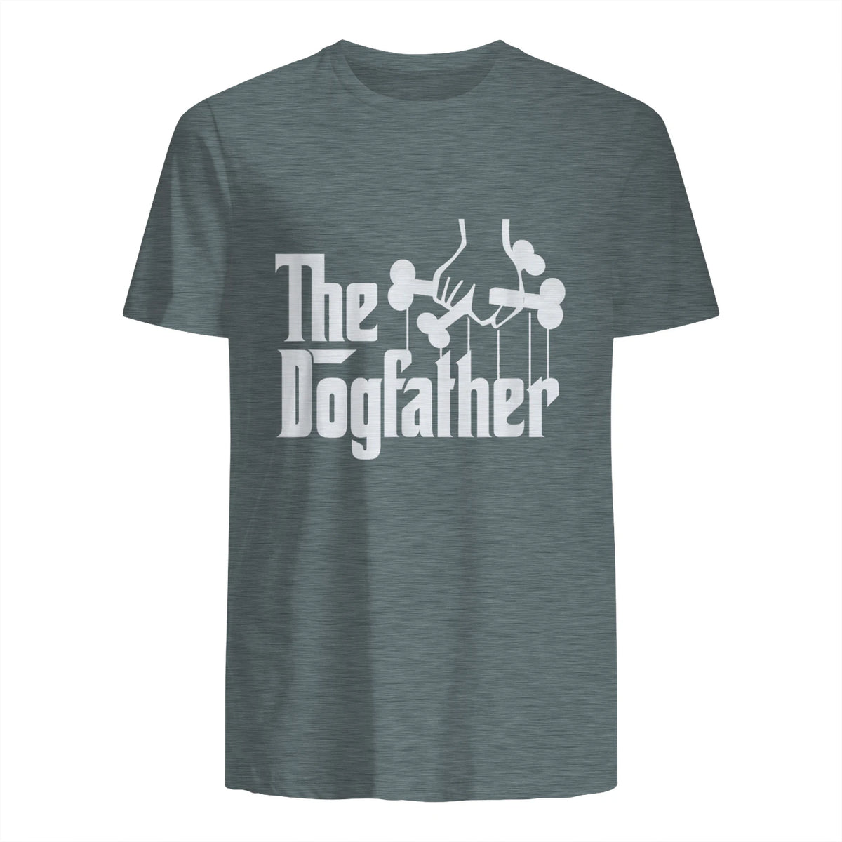 The Dogfather Dog Dad Dog Lover in Dark Heather - back view