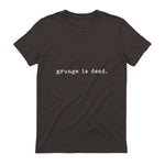Chemises de soirée rock des années 90 Grunge Is Dead Novelty Saying Funny in Dark Chocolate - back view