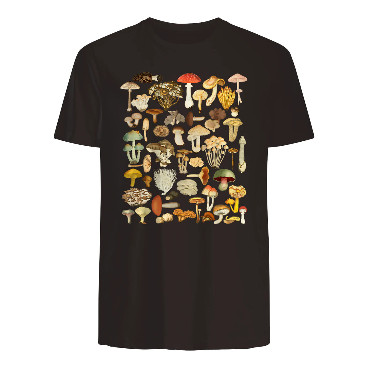 Mushroom Shirt Mycology Fungi Foraging Mushroom Whisperer in Dark Chocolate - back view