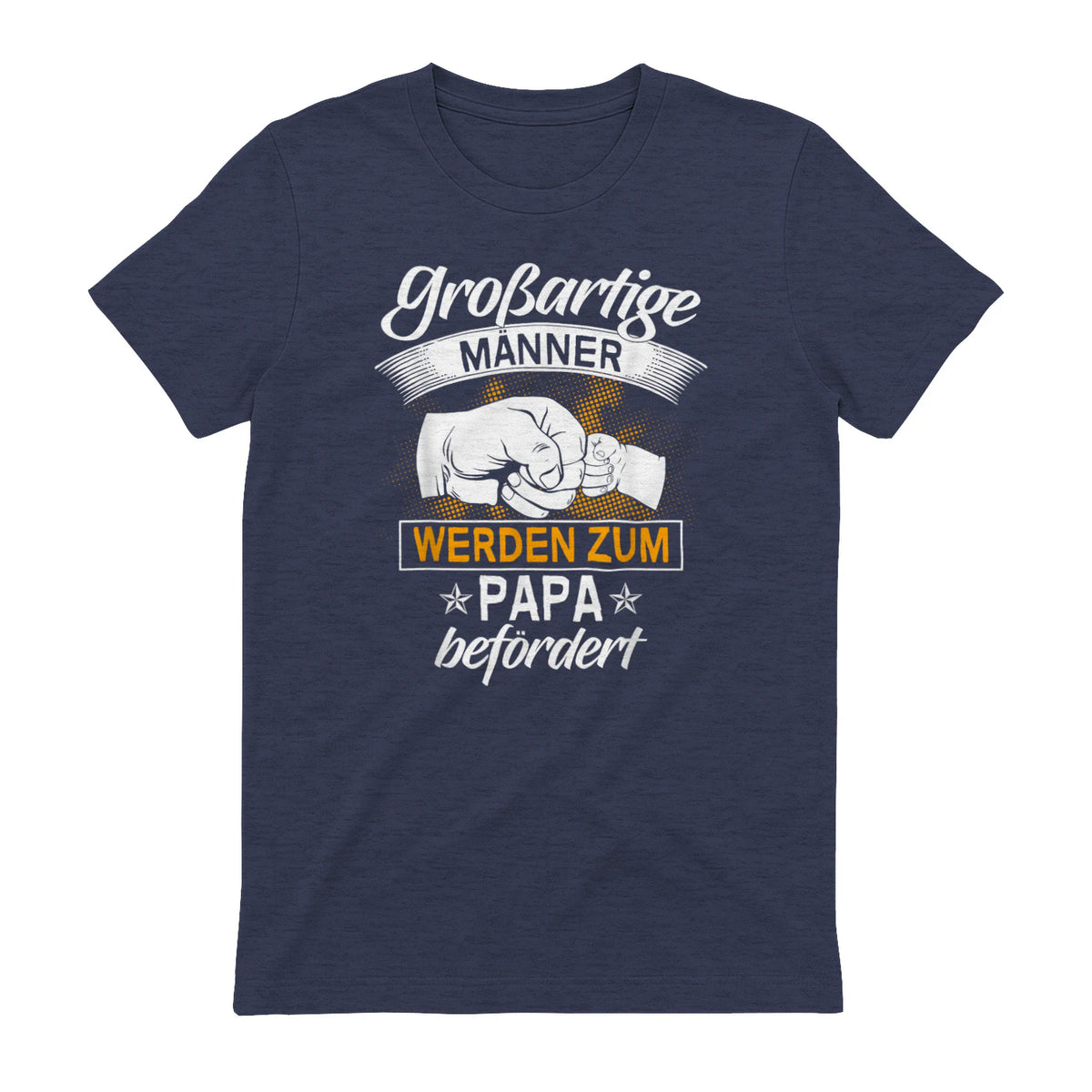 Vatertag Vaterschaft Geschenke Großartige Männer Werden Zum Papa Befördert Werdender Vater , Schwarz, S, V-Aussch in Heather Navy - back view
