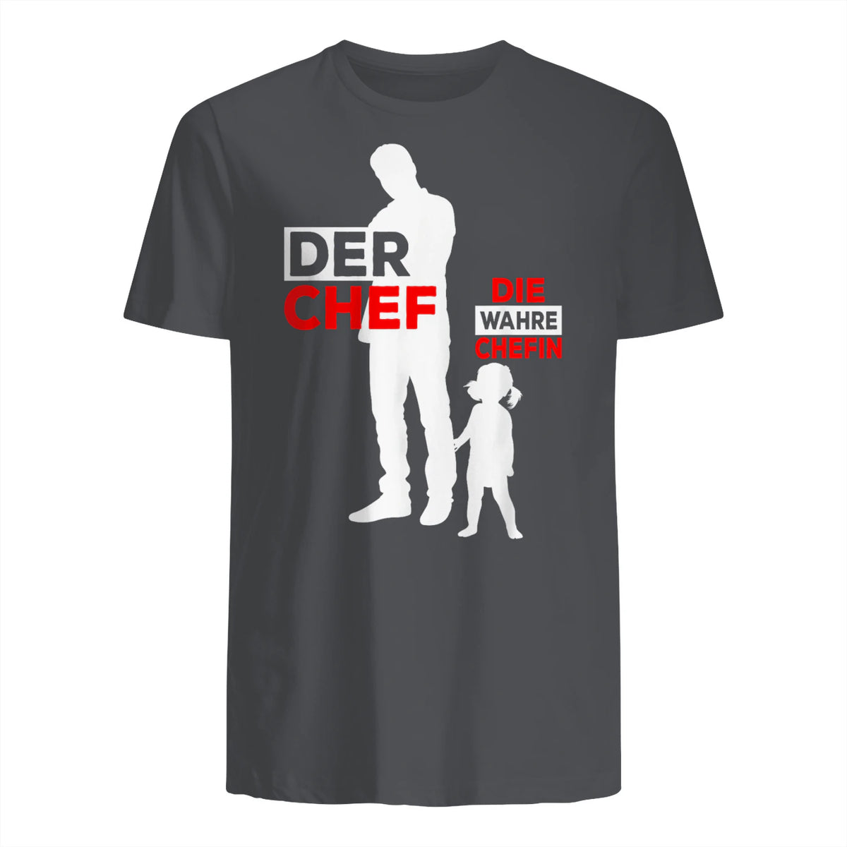 Vater Tochter Partnerlook Vatertag Papa Tochter in Charcoal - back view