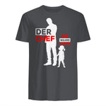 Vater Tochter Partnerlook Vatertag Papa Tochter in Charcoal - back view
