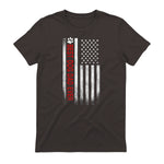 Best Dog Dad Ever American Flag Gift for Best Father in Dark Chocolate - back view
