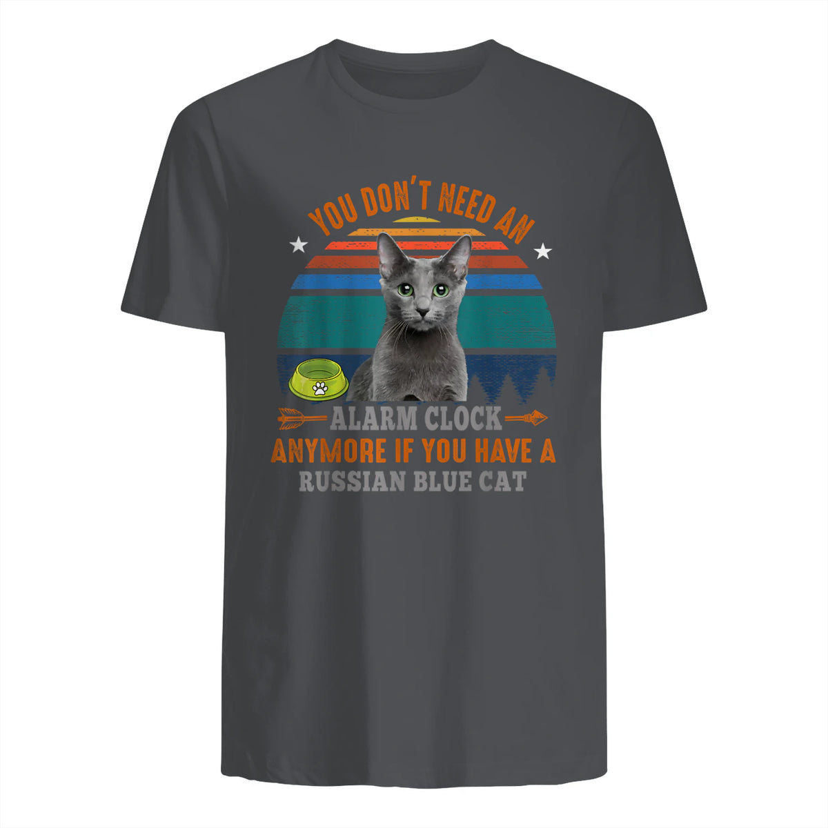 Chat – You Don't Need an Alarm Clock, Anymore, bleu russe in Charcoal - back view