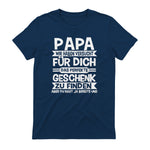 Papa und Vater Motiv, Lustiger Spruch, Herren Vatertag Halbarm in Navy - back view